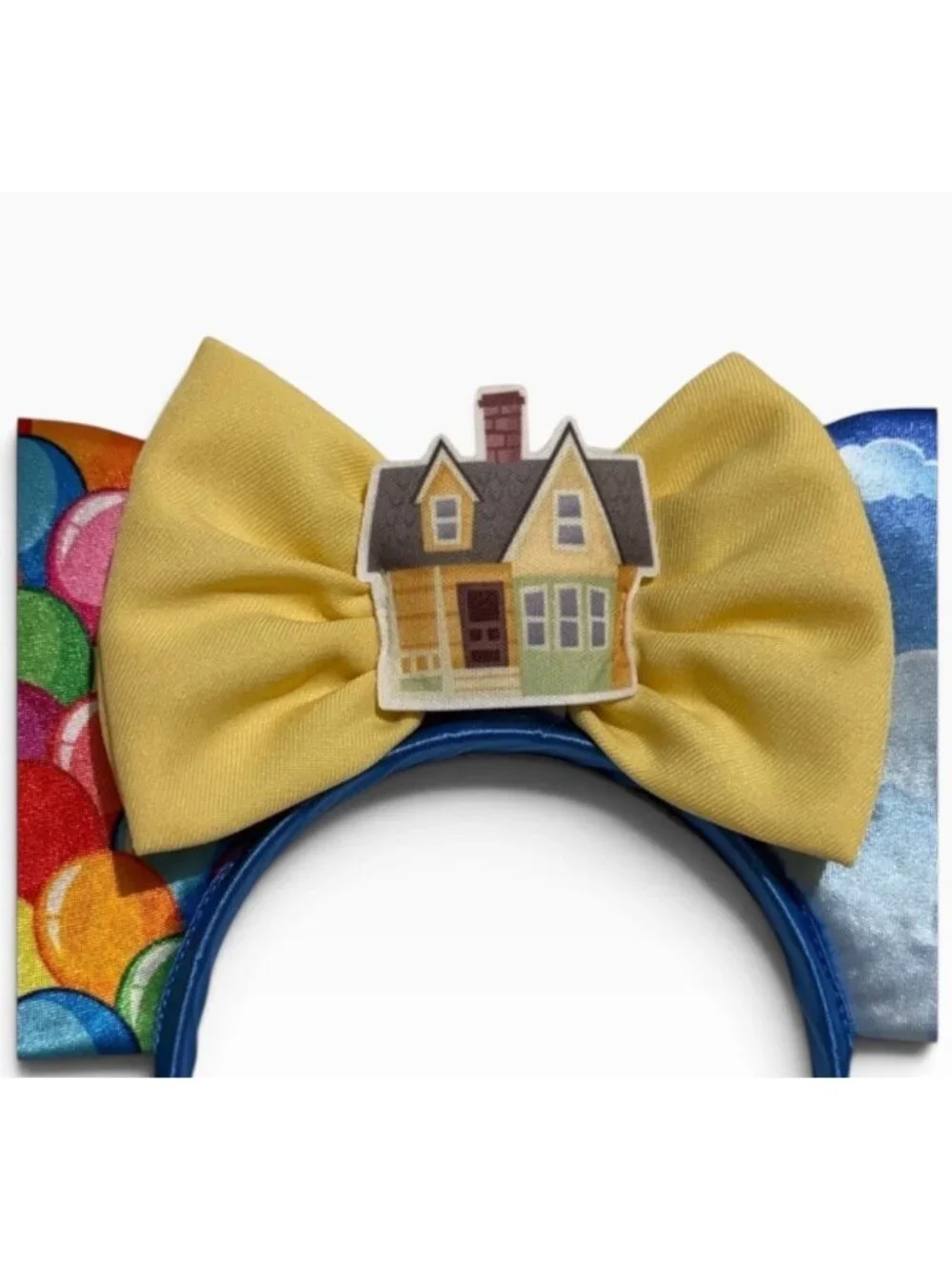 Disney Pixar Up Carl & Ellie House Balloon Ears Headband Minnie Mouse Bow Clouds